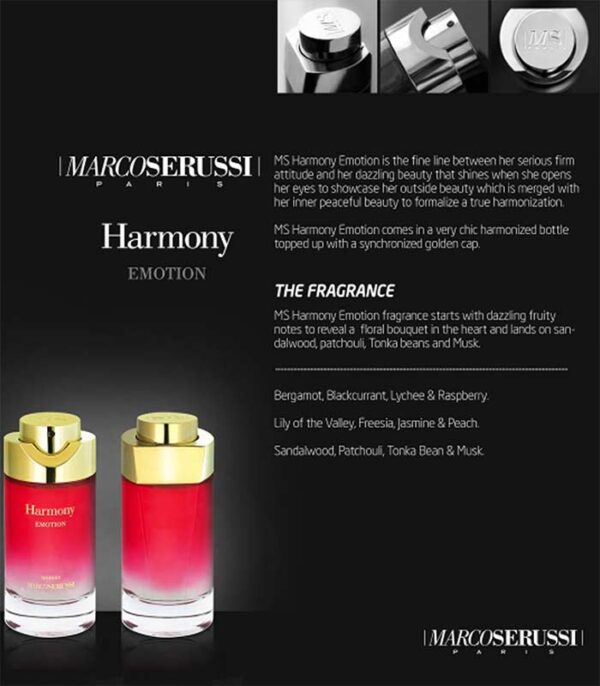 عطر مارکو سروسی هارمونی اموشن ادوپرفیوم زنانه 100 میل - Marco Serussi Harmony Emotion EDP